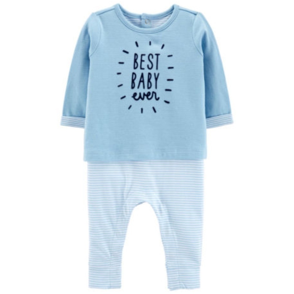 Carter's Double Knit Snap Coverall 24M NWT
